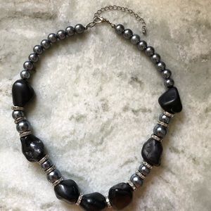 Unique Stone/Crystal/Bead Adjustable Necklace - Vintage